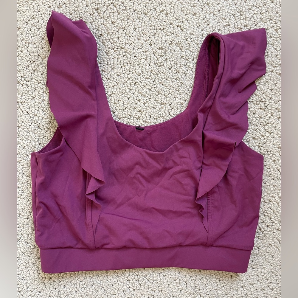 Ruffle sports bra